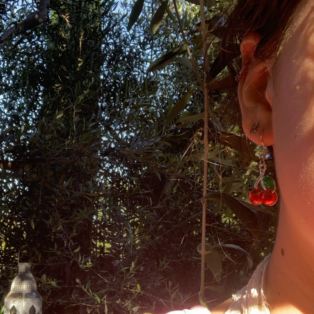 cherry earrings
